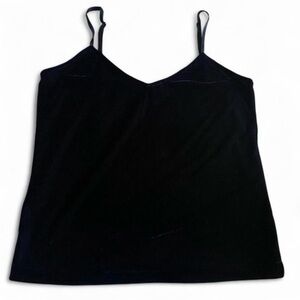 Black V-Neck Velvet Camisole